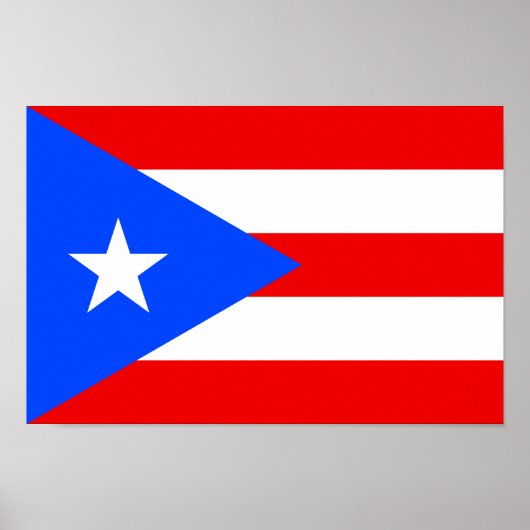 Vlag van Puerto Rico Poster (Voorkant)