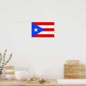 Vlag van Puerto Rico Poster (Keuken)
