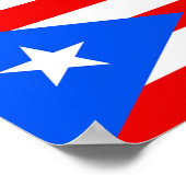 Vlag van Puerto Rico Poster (Hoek)