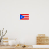 Vlag van Puerto Rico Poster (Keuken)