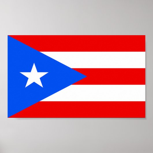 Vlag van Puerto Rico Poster (Voorkant)
