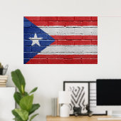 Vlag van Puerto Rico Poster (Thuiskantoor)