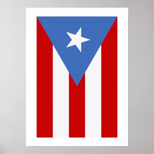 Vlag van Puerto Rico Poster (Voorkant)