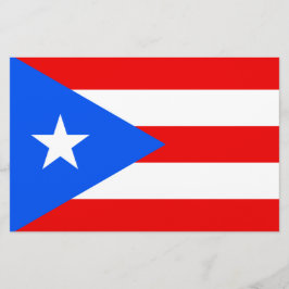 Vlag van Puerto Rico (Puerto Rico) Briefpapier