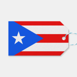 Vlag van Puerto Rico (Puerto Rico) Cadeaulabel