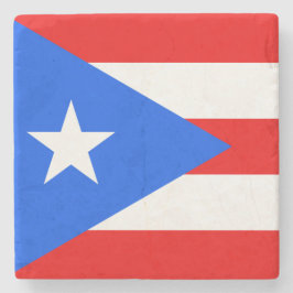 Vlag van Puerto Rico (Puerto Rico) Stenen Onderzetter