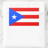 Vlag van Puerto Rico Rechthoekige Sticker (Tas)