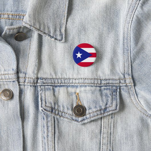 Vlag van Puerto Rico Ronde Button 3,2 Cm (In situ)