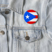Vlag van Puerto Rico Ronde Button 5,7 Cm (In situ)