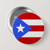 vlag van Puerto Rico Ronde Button 7,6 Cm (Voorkant /achterkant)