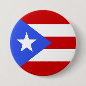vlag van Puerto Rico Ronde Button 7,6 Cm (Voorkant)
