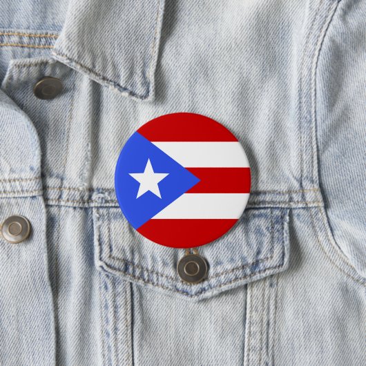 vlag van Puerto Rico Ronde Button 7,6 Cm (In situ)