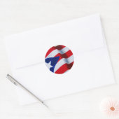 Vlag van Puerto Rico Ronde Sticker (Envelop)