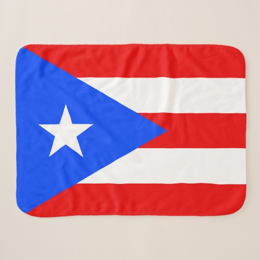 Vlag van Puerto Rico Sherpa Deken (Voorkant (horizontaal))