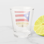 Vlag van Puerto Rico Shot Glas (Achterkant)