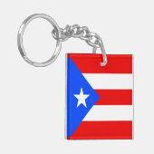 Vlag van Puerto Rico Sleutelhanger (Voorkant Links)