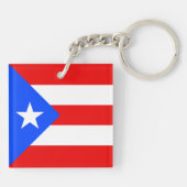 Vlag van Puerto Rico Sleutelhanger (Achterkant)