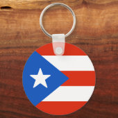 Vlag van Puerto Rico Sleutelhanger (Voorkant)
