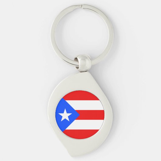 Vlag van Puerto Rico Sleutelhanger (Voorkant)