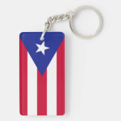 Vlag van Puerto Rico Sleutelhanger (achterkant)