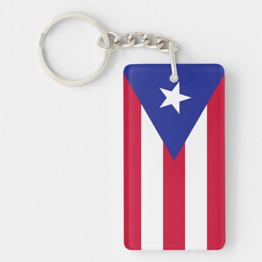 Vlag van Puerto Rico Sleutelhanger (Voorkant)