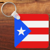 Vlag van Puerto Rico Sleutelhanger (Voorkant)