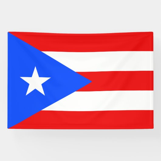 Vlag van Puerto Rico Spandoek (Horizontaal)