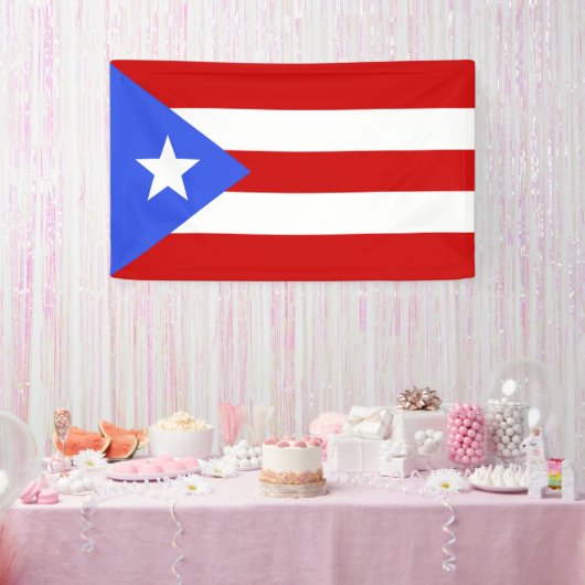 vlag van Puerto Rico Spandoek (Feest)