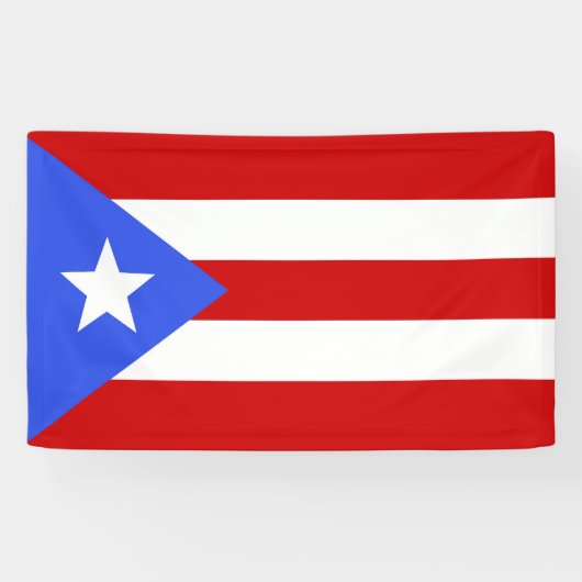 vlag van Puerto Rico Spandoek (Horizontaal)
