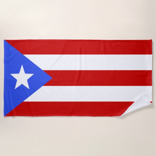 Vlag van Puerto Rico Strandlaken (Voorkant)