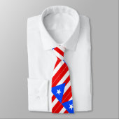 Vlag van Puerto Rico Stropdas (Gebonden)
