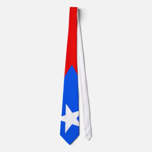 Vlag van Puerto Rico Stropdas (Voorkant)