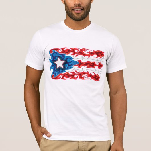 Vlag van Puerto rico T-shirt (Voorkant)