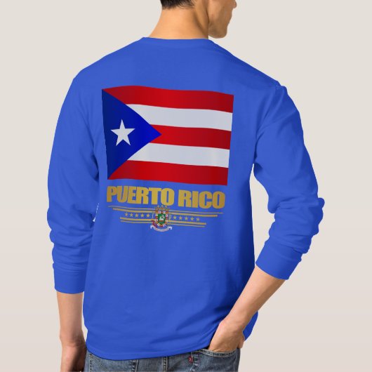 Vlag van Puerto Rico T-shirt (Achterkant)
