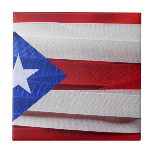 vlag van Puerto Rico Tegeltje (Voorkant)