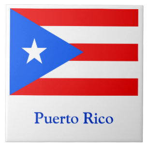 Vlag van Puerto Rico Tegeltje