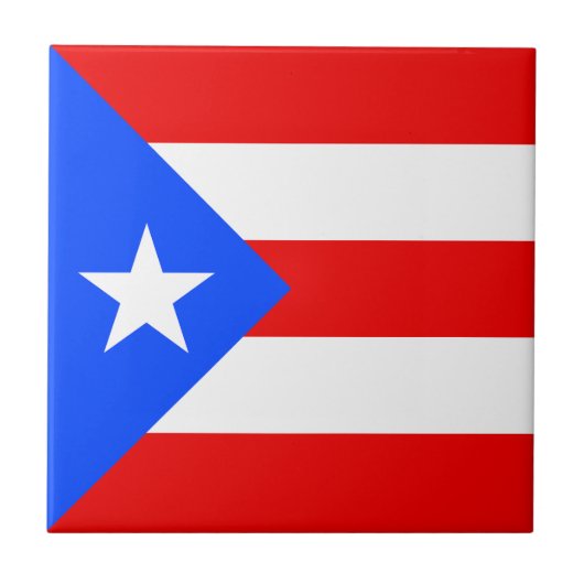 Vlag van Puerto Rico Tegeltje (Voorkant)