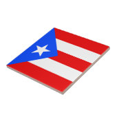 Vlag van Puerto Rico Tegeltje (Zijkant)