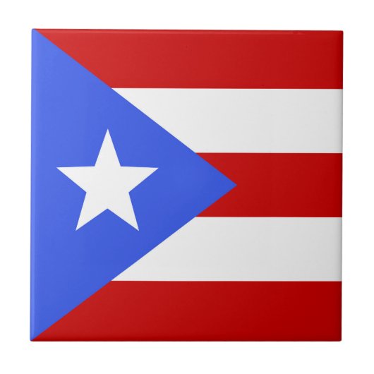 vlag van Puerto Rico Tegeltje (Voorkant)