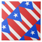 Vlag van Puerto Rico Tegeltje (Voorkant)