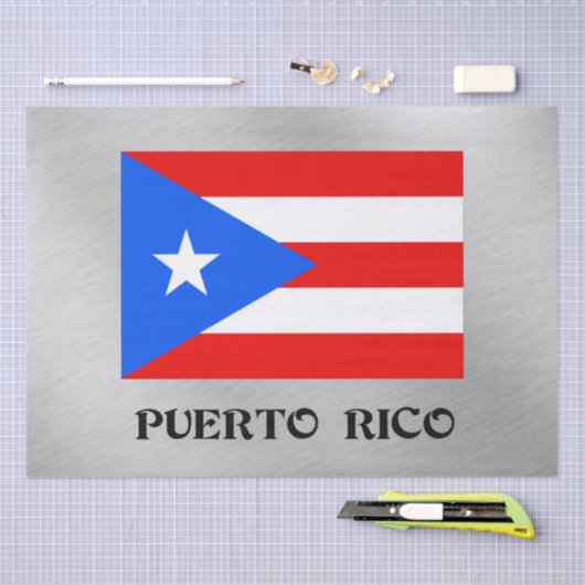 Vlag van Puerto Rico Tissuepapier (Craft)