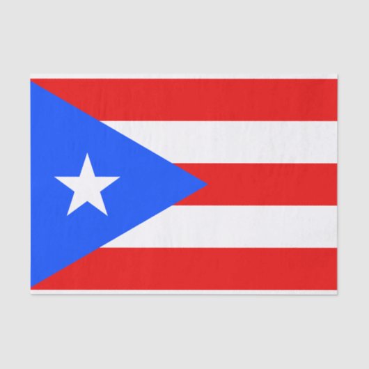 Vlag van Puerto Rico Tissuepapier (Voorkant)