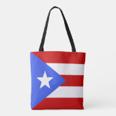 vlag van Puerto Rico Tote Bag (Achterkant)