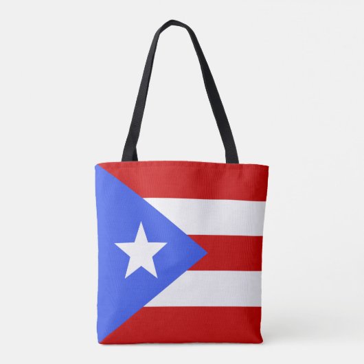 vlag van Puerto Rico Tote Bag (Achterkant)