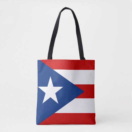Vlag van Puerto Rico Tote Bag (Voorkant)
