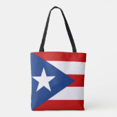 Vlag van Puerto Rico Tote Bag (Achterkant)