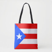 Vlag van Puerto Rico Tote Bag (Voorkant)