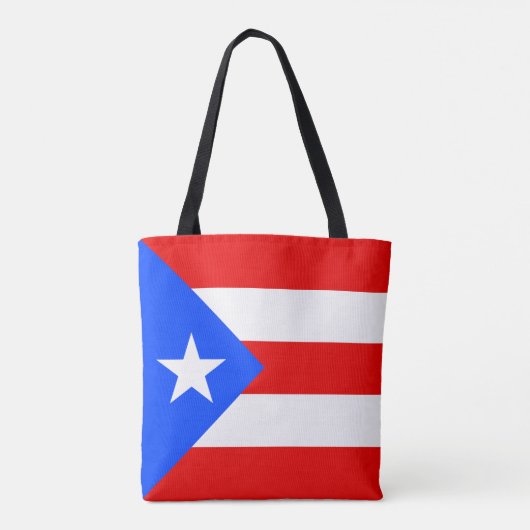 Vlag van Puerto Rico Tote Bag (Achterkant)