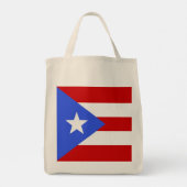 vlag van Puerto Rico Tote Bag (Achterkant)