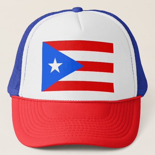 vlag van Puerto Rico Trucker Pet (Voorkant)